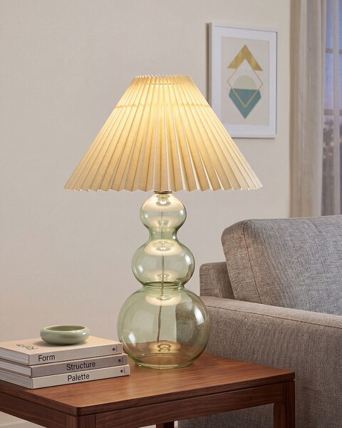 Stolní lampa SENGWA Sklo Zelená