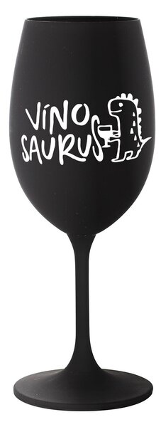 VÍNOSAURUS - černá sklenice na víno 350 ml
