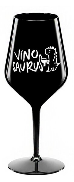 VÍNOSAURUS - černá nerozbitná sklenice na víno 470 ml
