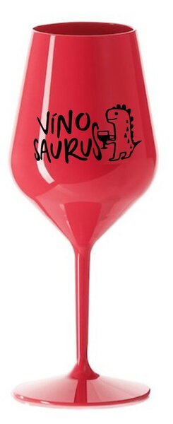 VÍNOSAURUS - červená nerozbitná sklenice na víno 470 ml