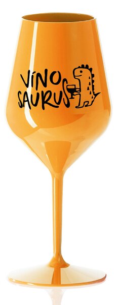 VÍNOSAURUS - oranžová nerozbitná sklenice na víno 470 ml