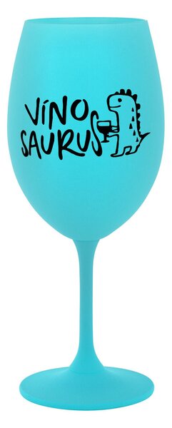 VÍNOSAURUS - tyrkysová sklenice na víno 350 ml