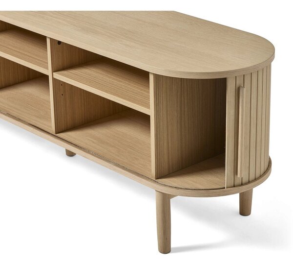 TV stolek v dekoru dubu v přírodní barvě 180x56x40 cm Meta – Unique Furniture