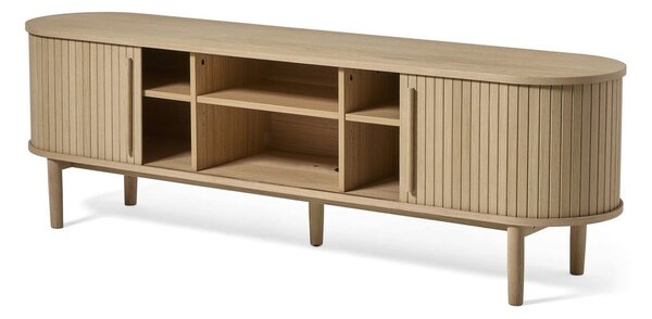 TV stolek v dekoru dubu v přírodní barvě 180x56x40 cm Meta – Unique Furniture