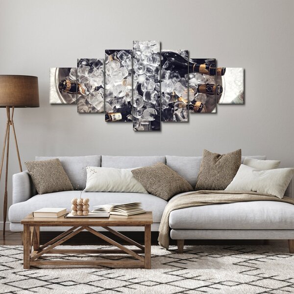 Obraz - šampaňské v ledu (210x100 cm)