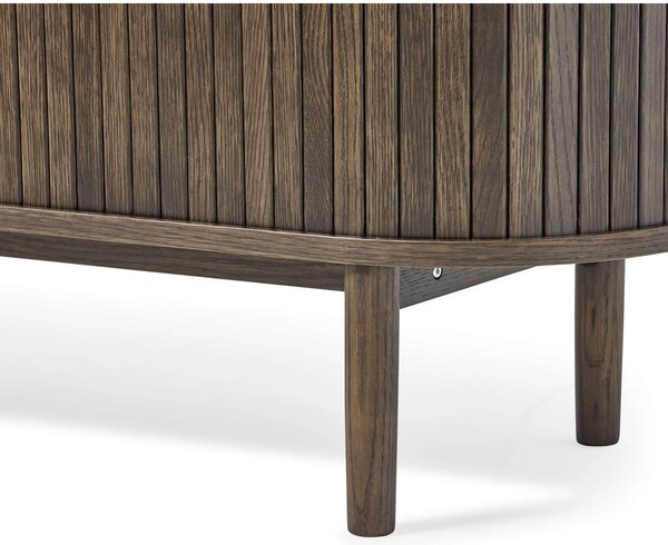 Hnědý TV stolek v dekoru dubu 180x56x40 cm Meta – Unique Furniture