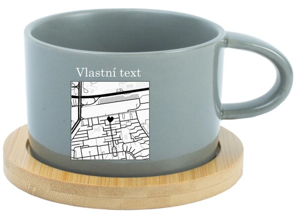 Personalizovaný hrneček Makronka s mapou