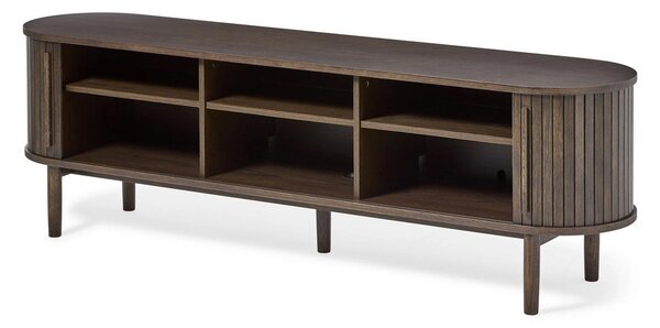 Hnědý TV stolek v dekoru dubu 180x56x40 cm Meta – Unique Furniture