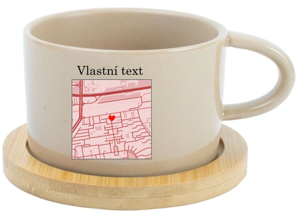 Personalizovaný hrneček Makronka s mapou