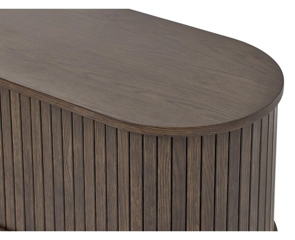 Hnědý TV stolek v dekoru dubu 180x56x40 cm Meta – Unique Furniture