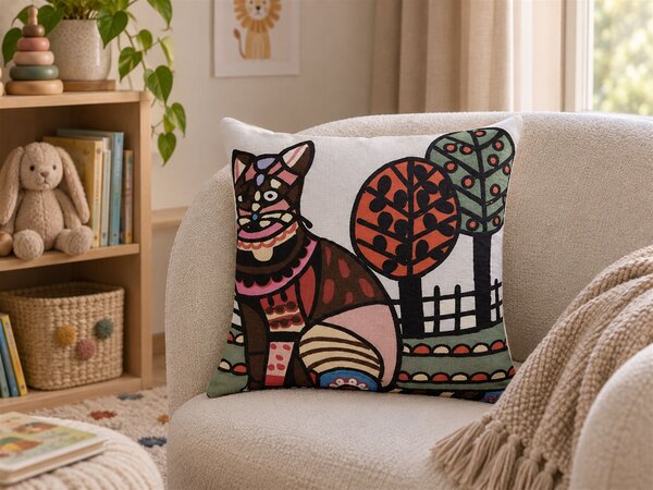 Dekorativní polštář MEHSANA 50 x 50 cm Buklé Vícebarevná Zvířecí vzor