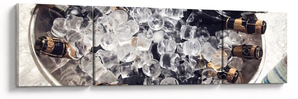 Obraz - šampaňské v ledu (170x50 cm)