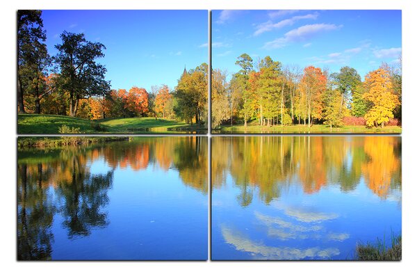 Obraz na plátně - Podzimní park 1175E (90x60 cm)