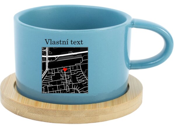 Personalizovaný hrneček Makronka s mapou