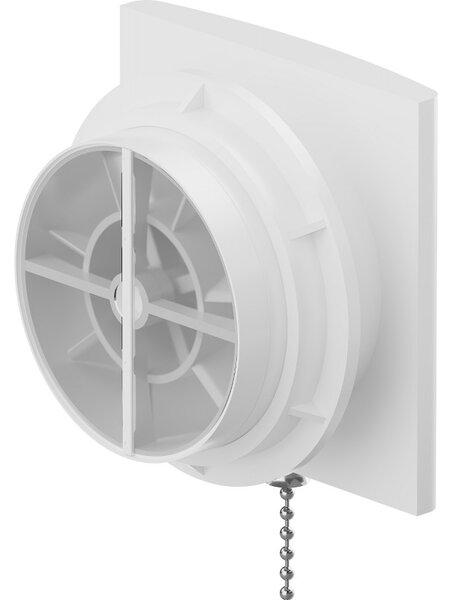 Mexen EXS, koupelnový ventilátor s lanovým spínačem, průměr 120mm, bílá, W9604-125K-00