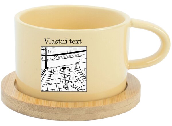 Personalizovaný hrneček Makronka s mapou