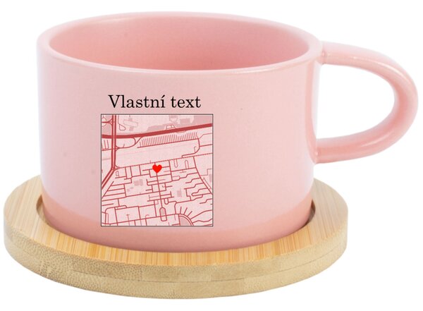 Personalizovaný hrneček Makronka s mapou