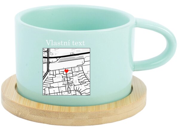 Personalizovaný hrneček Makronka s mapou