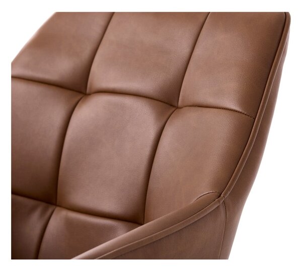 Hnědá čalouněná jídelní křesla v sadě 2 ks s područkami Nolan Square – Unique Furniture