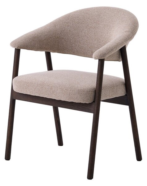 Béžová jídelní křesla v sadě 2 ks s područkami z dubového dřeva Elk – Unique Furniture