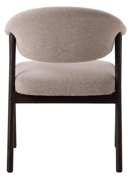 Béžová jídelní křesla v sadě 2 ks s područkami z dubového dřeva Elk – Unique Furniture