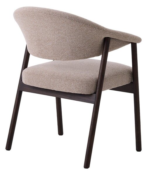 Béžová jídelní křesla v sadě 2 ks s područkami z dubového dřeva Elk – Unique Furniture