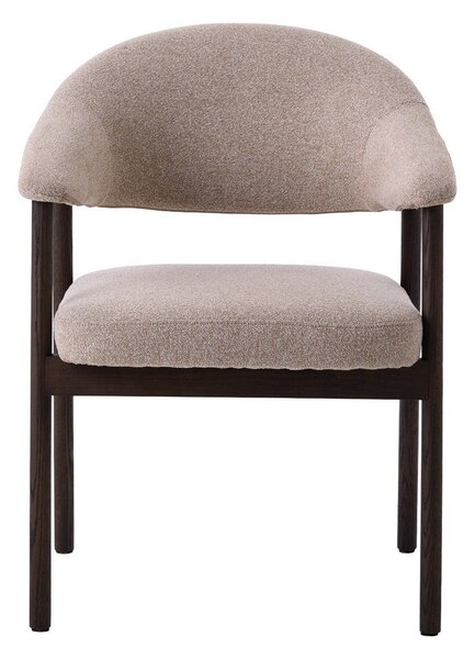 Béžová jídelní křesla v sadě 2 ks s područkami z dubového dřeva Elk – Unique Furniture