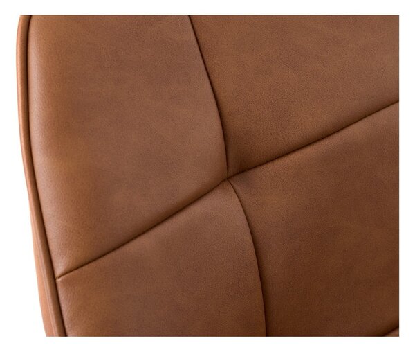 Hnědá čalouněná jídelní křesla v sadě 2 ks s područkami Nolan Square – Unique Furniture