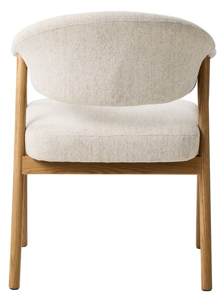 Krémová jídelní křesla v sadě 2 ks s područkami z dubového dřeva Elk – Unique Furniture