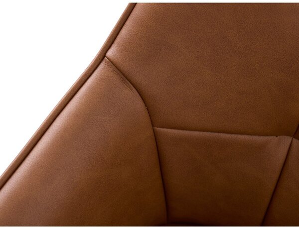 Hnědá čalouněná jídelní křesla v sadě 2 ks s područkami Nolan Square – Unique Furniture