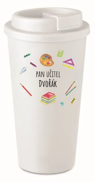 Personalizovaný cestovní termohrnek pro paní učitelku/pana učitele (pomůcky)