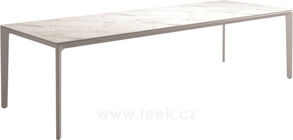 Gloster Jídelní stůl Carver, Gloster, obdélníkový 280x100x73 cm, rám hliník barva meteor, deska keramika dekor Nero