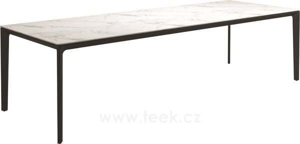 Gloster Jídelní stůl Carver, Gloster, obdélníkový 280x100x73 cm, rám hliník barva meteor, deska keramika dekor Nero