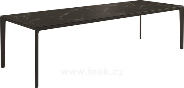 Gloster Jídelní stůl Carver, Gloster, obdélníkový 280x100x73 cm, rám hliník barva meteor, deska keramika dekor Nero