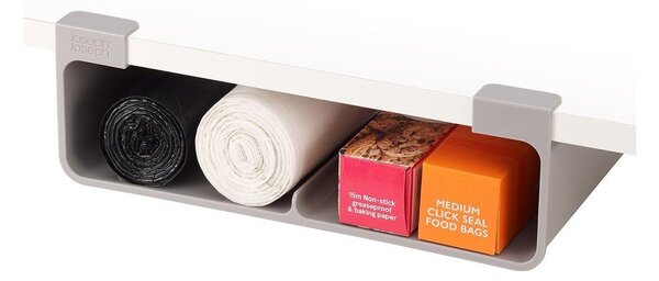 Šedý závěsný plastový držák na fólie a papírové utěrky CupboardStore – Joseph Joseph