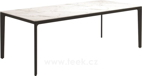 Gloster Jídelní stůl Carver, Gloster, obdélníkový 220x100x73 cm, rám hliník barva meteor, deska keramika dekor Nero
