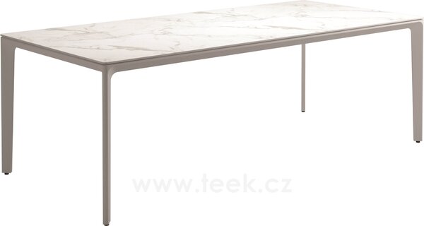 Gloster Jídelní stůl Carver, Gloster, obdélníkový 220x100x73 cm, rám hliník barva meteor, deska keramika dekor Nero