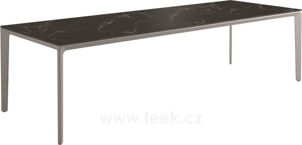 Gloster Jídelní stůl Carver, Gloster, obdélníkový 280x100x73 cm, rám hliník barva meteor, deska keramika dekor Nero