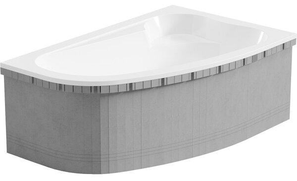 Mexen X-ST, polystyrenový plášť na rohovou vanu 240 cm, bílá, 55022-00