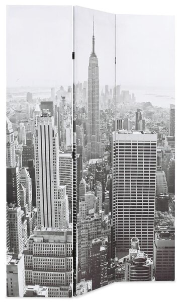 Skládací paraván 120 x 170 cm New York by Day černobílý