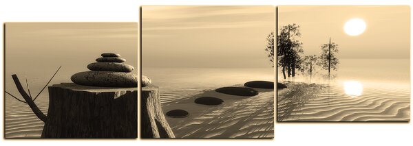 Obraz na plátně - Zen stones - panoráma 5162FD (90x30 cm)