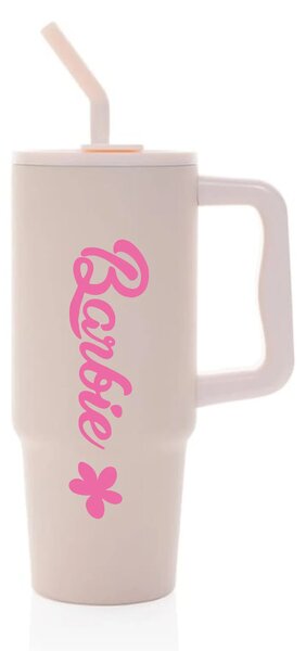 BARBIE - světle růžový cestovní termohrnek 900 ml