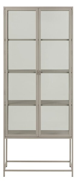 Šedá vitrína 77x186x35 cm Seaford – Actona