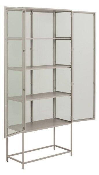 Šedá vitrína 77x186x35 cm Seaford – Actona