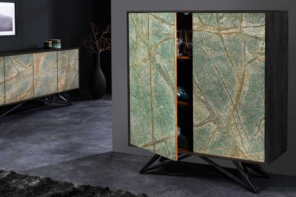 Designová vysoká komoda Quillon 120 cm přírodní kámen