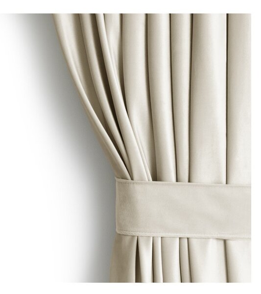 Béžový sametový dimout závěs 140x245 cm Pleat – Restilo