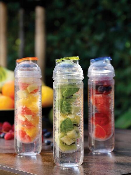 Láhev na vodu a ovoce Bikini Body, 500ml, XD Design, modrá