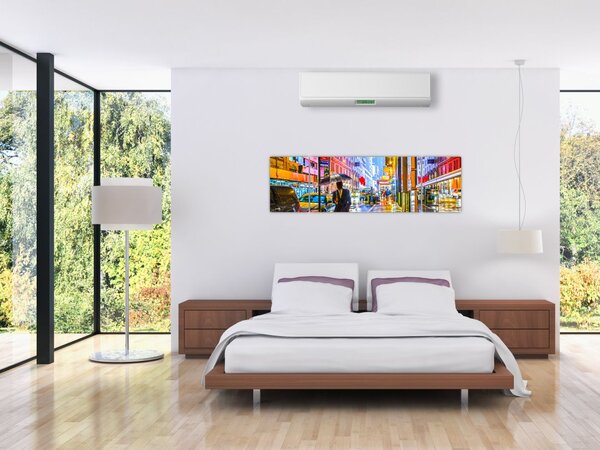 Obraz - Město v neonové záři (170x50 cm)