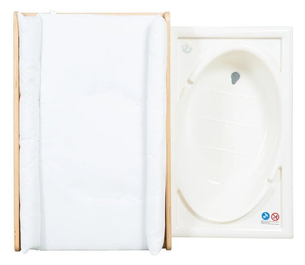 Přebalovací pult v dekoru břízy v bílo-přírodní barvě Baby Pool – Roba