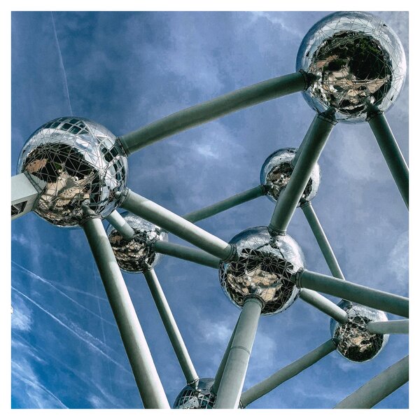 Obraz - atomium v Bruselu (30x30 cm)